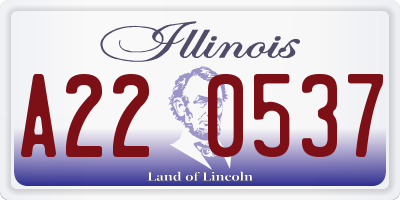IL license plate A220537