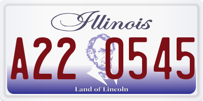 IL license plate A220545