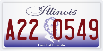 IL license plate A220549