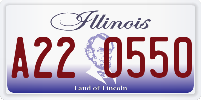 IL license plate A220550