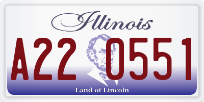 IL license plate A220551