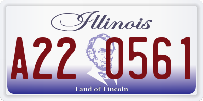 IL license plate A220561