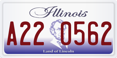 IL license plate A220562