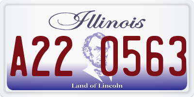 IL license plate A220563