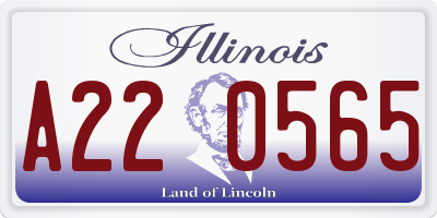 IL license plate A220565