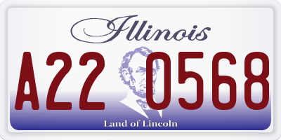 IL license plate A220568