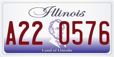 IL license plate A220576