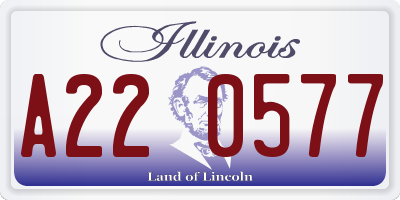 IL license plate A220577