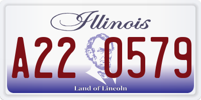 IL license plate A220579