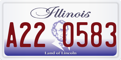 IL license plate A220583