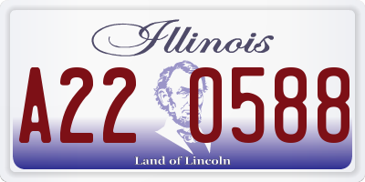 IL license plate A220588