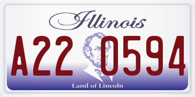 IL license plate A220594