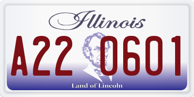 IL license plate A220601