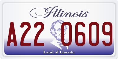 IL license plate A220609
