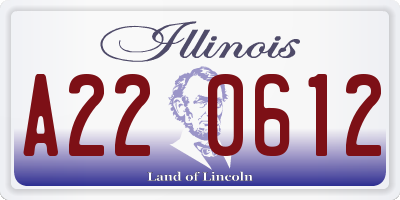 IL license plate A220612