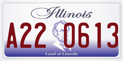 IL license plate A220613