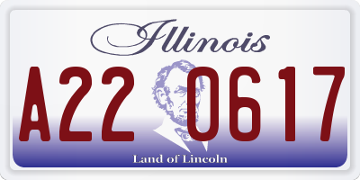 IL license plate A220617