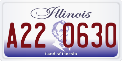 IL license plate A220630