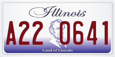 IL license plate A220641