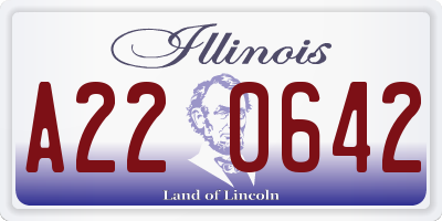 IL license plate A220642