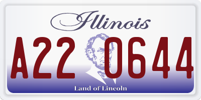 IL license plate A220644