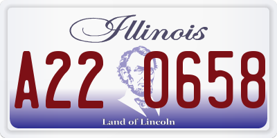 IL license plate A220658