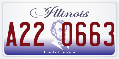 IL license plate A220663