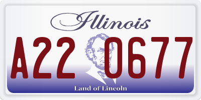IL license plate A220677