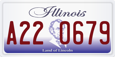 IL license plate A220679