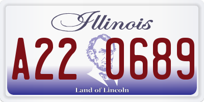 IL license plate A220689