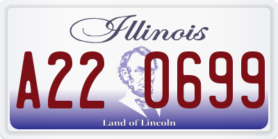 IL license plate A220699