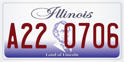 IL license plate A220706