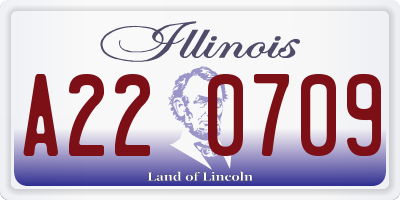 IL license plate A220709