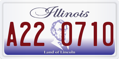 IL license plate A220710