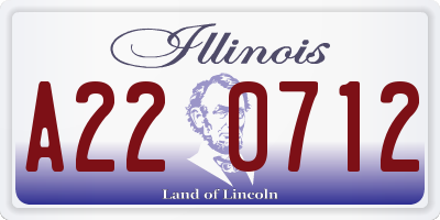 IL license plate A220712