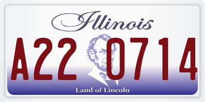 IL license plate A220714