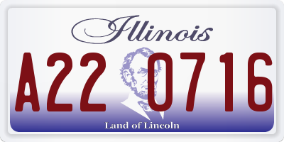 IL license plate A220716