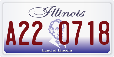IL license plate A220718