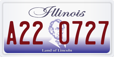 IL license plate A220727