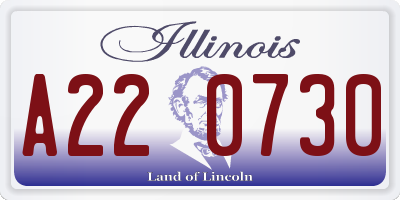 IL license plate A220730