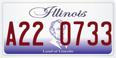 IL license plate A220733