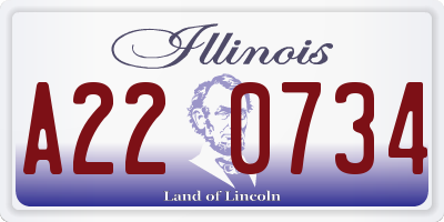 IL license plate A220734
