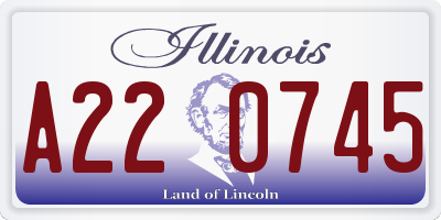 IL license plate A220745