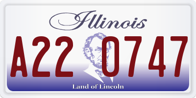 IL license plate A220747
