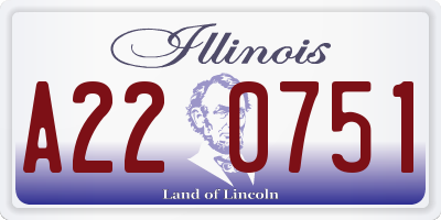 IL license plate A220751