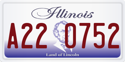 IL license plate A220752