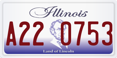 IL license plate A220753