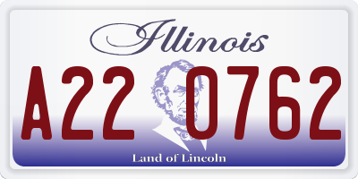 IL license plate A220762