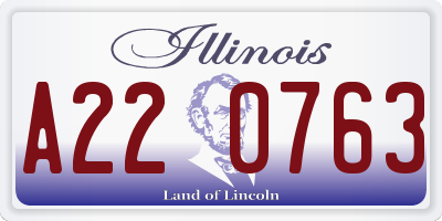 IL license plate A220763