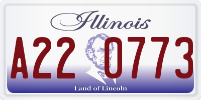 IL license plate A220773